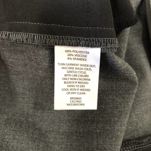 Halogen Taylor Fit Charcoal Gray Slim Leg Business dressy Pants Plus Size 26 - Picture 8 of 8